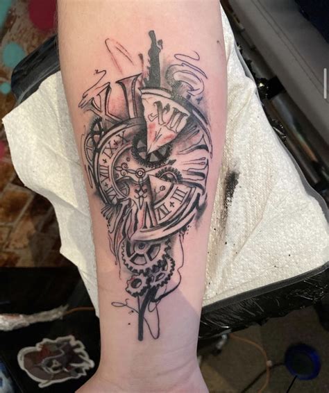 Broken Clock Tattoo Sleeve