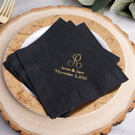Personalized Paper Cocktail Napkins with Monogram | eFavormart | Custom ...