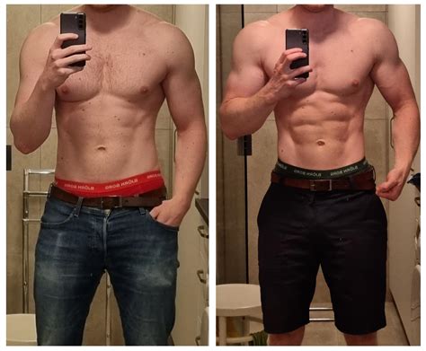 Jan - Aug, 6'3" 200 lbs both pics : r/GettingShredded