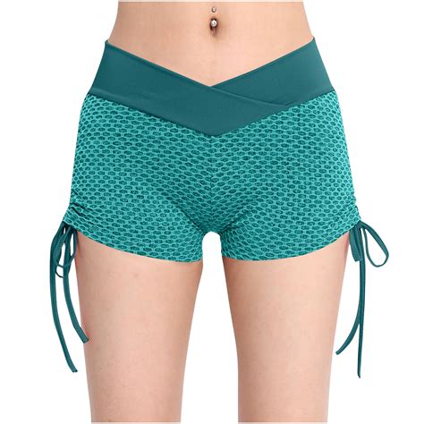 Lime Green Shorts for Women Fall Summer Work Out Athletic Yoga Wrap ...