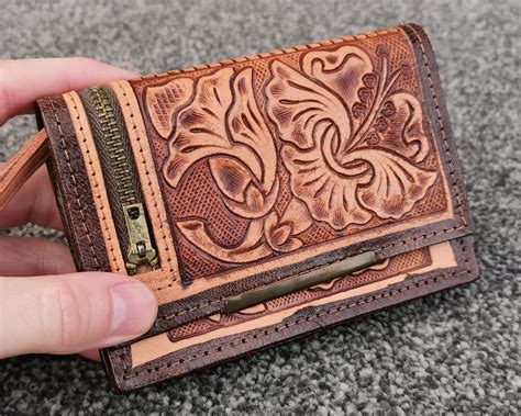 Unisex Artisan Handcrafted Spanish Leather Pocket Purse Wallet Brown ...