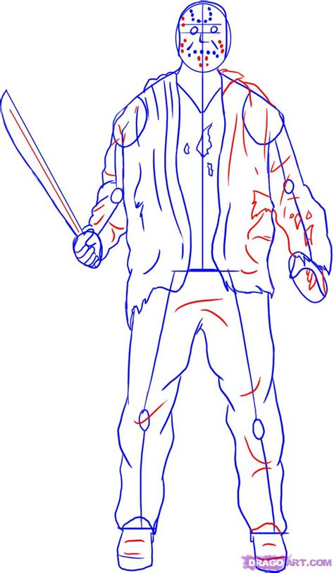 Jason Voorhees Mask Drawing at PaintingValley.com | Explore collection ...