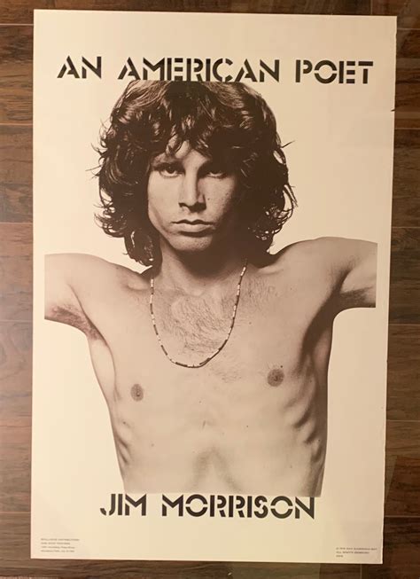 Jim Morrison American Poet Poster