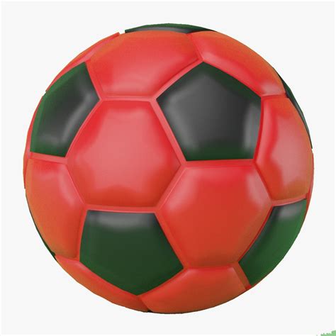 Red Black Soccer Ball model - TurboSquid 2086234