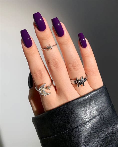 Dark purple nails – Artofit