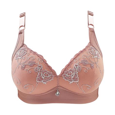 Bigersell Full-Coverage Wirefree Bra Women Comfortable Lace Breathable ...