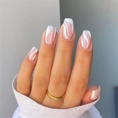 Pretty White Nails With Design - Design Talk