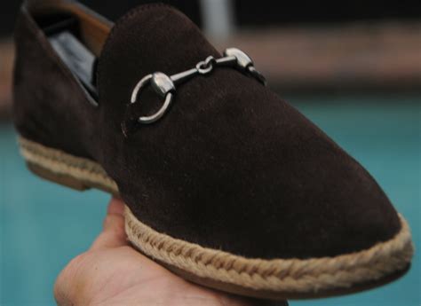 GUCCI Men's Brown Suede HORSE BIT dress Loafers shoe… - Gem