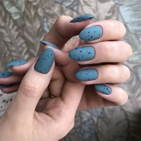 Blue Matte Nail Designs