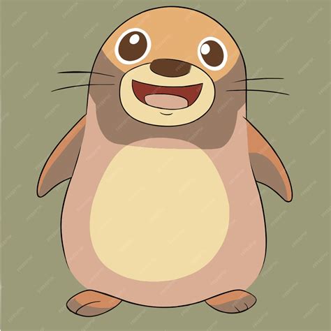 Cute smiling mole vector illustration cartoon | Premium AI-generated vector
