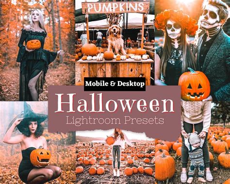20 Mobile/desktop Pro Halloween Lightroom Presets October Presets, Fall ...