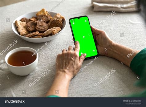 Mobile Phone Green Screen Chromakey Display Stock Photo 2435527753 ...