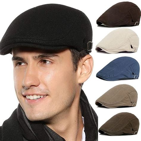 Windfall Adjustable Beret Hat Keep Warm Lightweight British Style ...