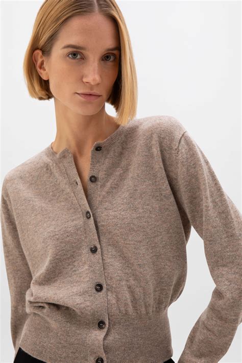 Women's Ash Cashmere Cardigan | Women's Cashmere | Johnstons of Elgin