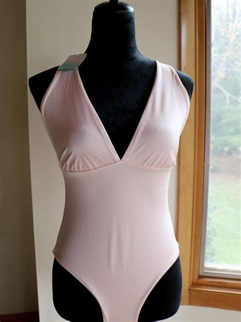 One-Piece Pink Swimwear (Size: L)