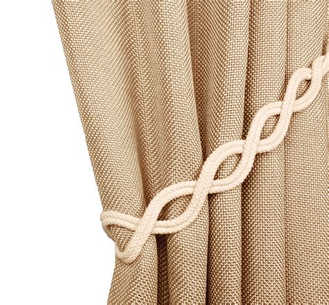White Cotton Rope Curtain Tie Back Modern Cottage Decor - Etsy UK