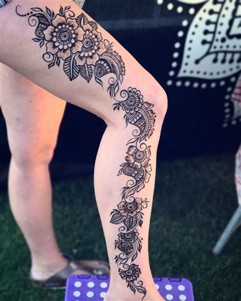 54+ Henna Tattoo Designs On Legs, Important Concept!