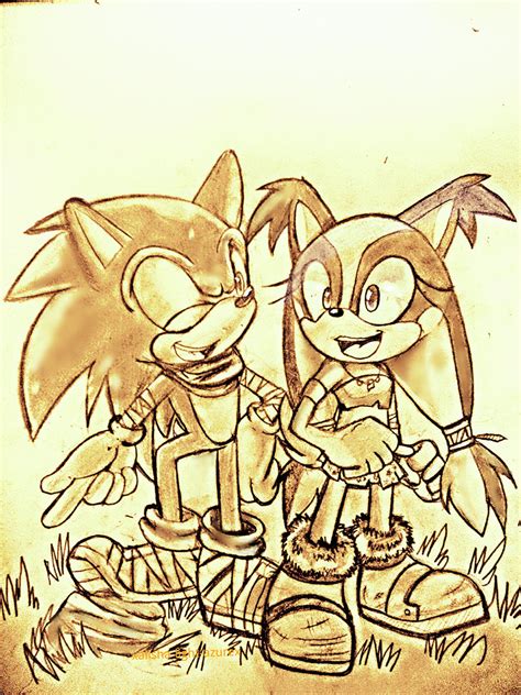 Sonic and sticks by Xalisha-light-azureX on DeviantArt