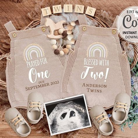 Religious twins digital pregnancy announcement isaiah 60 22 rainbow ...