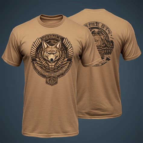 Custom military shirts | personalized Coyote brown squadron shirts