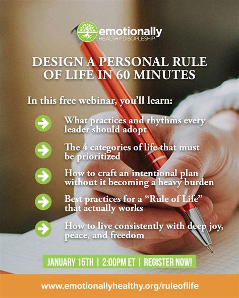Did you know there are best practices for a "Rule of Life" that ...