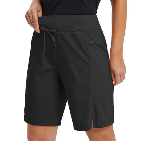BALEAF Women's Long Shorts 9" Quick Dry Hiking Bermuda Cargo for curvy ...