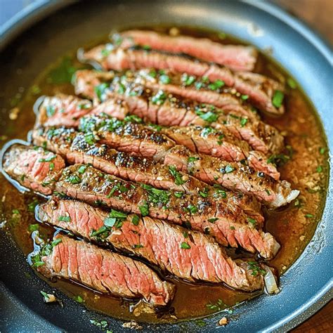 Garlic Butter Skillet Flank Steak Oven Recipe - Tasty by Mom