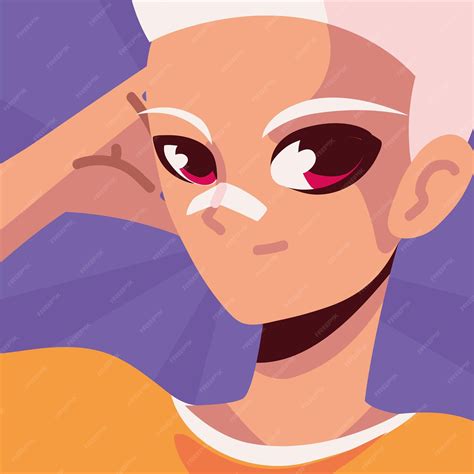 Premium Vector | Blond anime guy