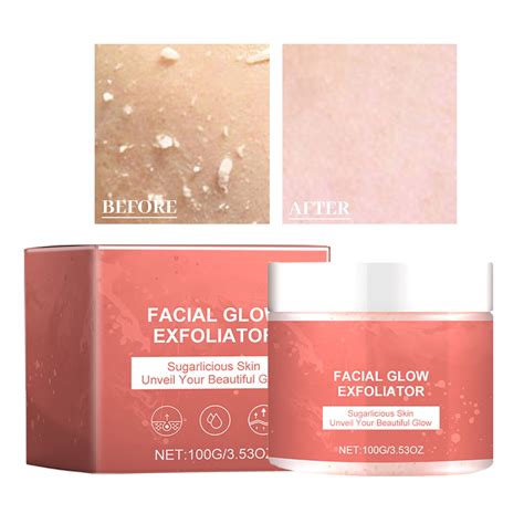 Facial Glow Exfoliator Gentle Exfoliating Scrub Moisturizing No Suitable For Earthly Wellness ...