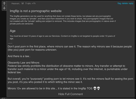 @.MoonMan. Saying that you want imgflip to be 18+… go to pornhub to ...