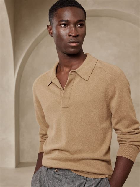 Viaggio Cashmere Sweater Polo | Banana Republic | Cashmere sweater men ...