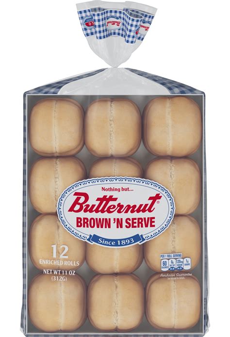 Butternut Brown 'n Serve Rolls, 11 oz, 12 Count - Walmart.com