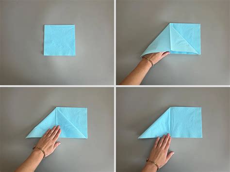 Folding napkins: Himalayan Mountains - Step-by-step instructions