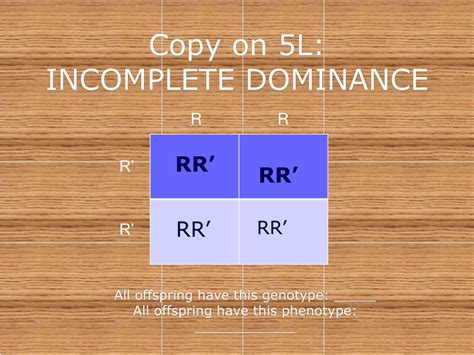 PPT - Complex Patterns of Inheritance: Incomplete Dominance vs ...