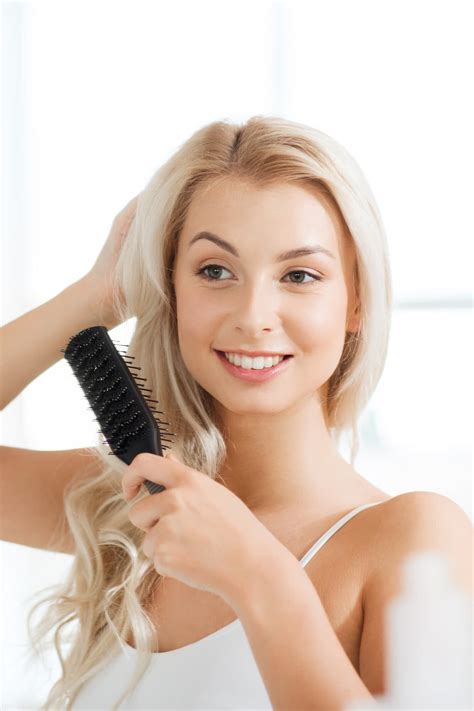 Woman Brushing Long Hair