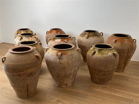 Brutalist, Antique Spanish Pottery Jar For Sale at 1stDibs