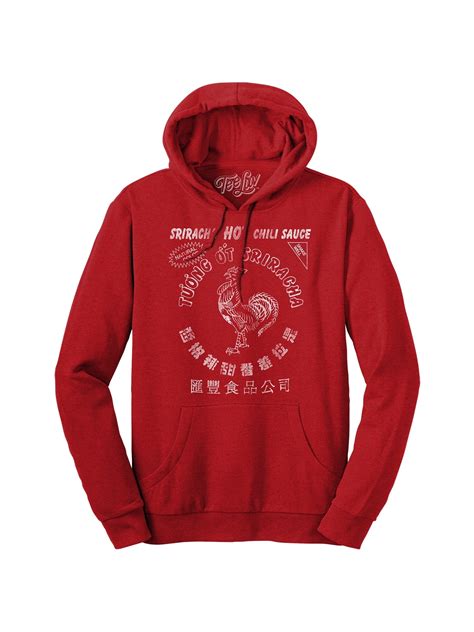Tee Luv Sriracha Hot Chili Sauce Rooster Faded Food Logo Hoodie (Men's) (XXL) - Walmart.com