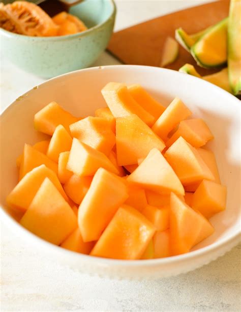 How to Freeze Cantaloupe - caramel and cashews