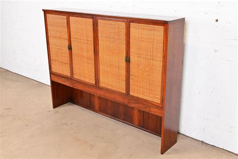 George Nakashima for Widdicomb Walnut and Cane Cabinet, Newly Restored ...
