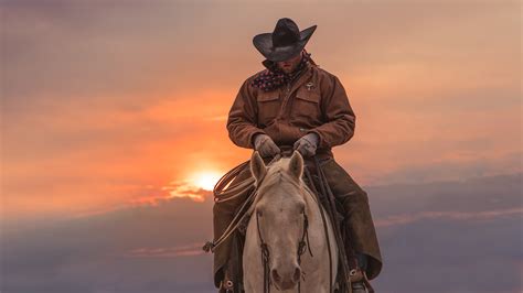 Cowboy Riding Horse