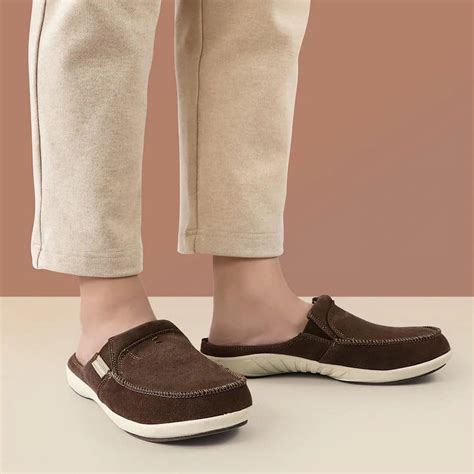 GeckoMan Men's Arch Support Slipper Loafers Plantar Faciitis Canvas ...