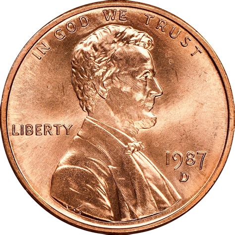 1987 D Lincoln Memorial Penny Prices | Ungraded, NGC, PCGS Values
