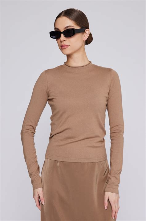 Amanda Maria Mock Neck Long Sleeve Top - TSC.ca