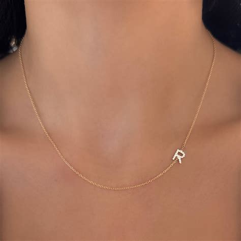 Custom Diamond Initial Necklace - RWFJ