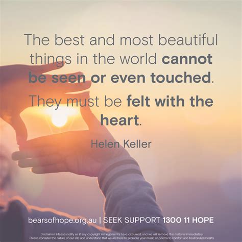 The best & most beautiful things in the world cannot be seen or even ...