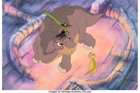The Land Before Time Littlefoot, Petrie, and Ducky Production Cel | Lot ...