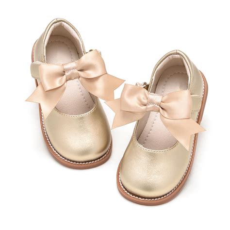 Toddler Girl Gold Mary Jane Dress Shoes Size 6 - Little Girl Oxford ...