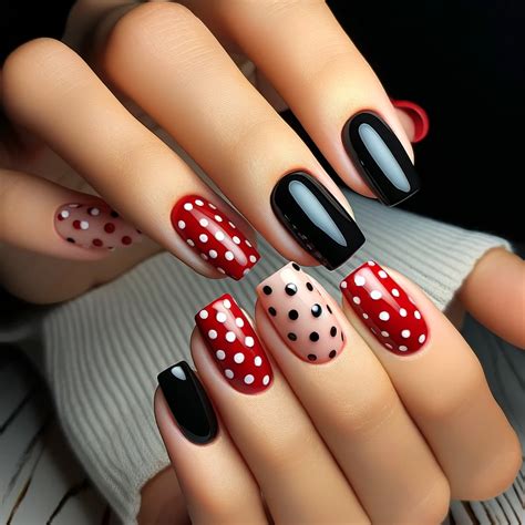 10 Bold Red and Black Nail Designs That Speak Volumes | Black nail ...