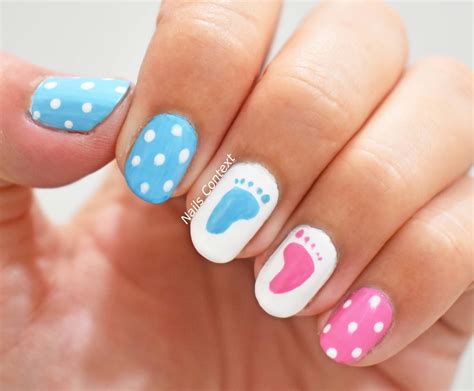 Nails Context: Gender Reveal Nails