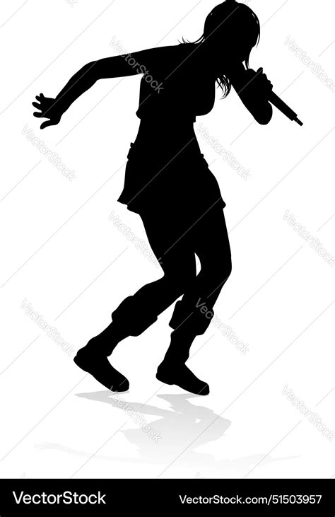 Female Rock Star Silhouette - Rock Star Silhouette